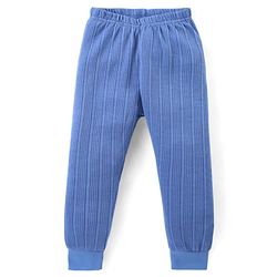 Babyhug Full Length Solid Colour Thermal Pant - Blue