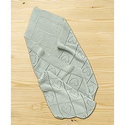 Babyhug Premium Cotton Knitted Blanket - Grey