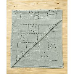 Babyhug Premium Cotton Knitted Blanket - Grey