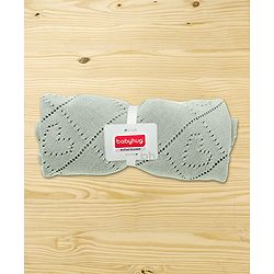 Babyhug Premium Cotton Knitted Blanket - Grey