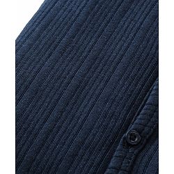 Babyhug Front Open Full Sleeves Solid Color Thermal Vest - Navy Blue