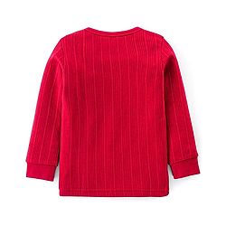 Babyhug Pull Over Full Sleeve Solid Color Thermal Vest - Red