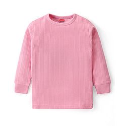 Babyhug Full Sleeves Solid Color Pullover Thermal Vest - Pink