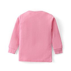 Babyhug Full Sleeves Solid Color Pullover Thermal Vest - Pink