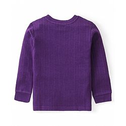 Babyhug Pull Over Full Sleeve Solid Color Thermal Vest - Purple