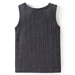 Babyhug Sleeveless Pull Over Thermal Vest - Dark Grey