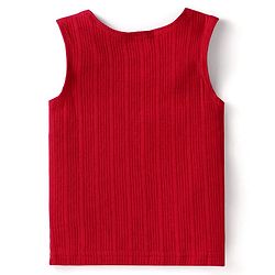 Babyhug Knit Sleeveless Solid Thermal Vests - Red