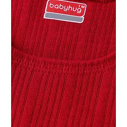 Babyhug Knit Sleeveless Solid Thermal Vests - Red