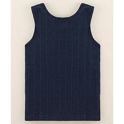 Babyhug Pull Over Sleeveless Thermal Vest Solid Colour - Navy Blue