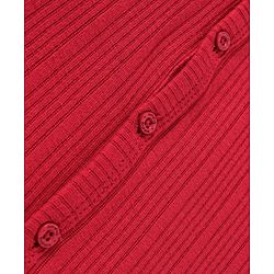 Babyhug Full Sleeves Front Open Thermal Vest & Pant Set Solid Colour - Red