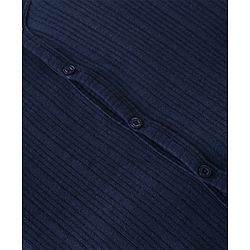 Babyhug Front Open Full Sleeves Solid Colour Thermal Vest & Legging Set - Navy Blue