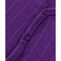 Babyhug Front Open Full Sleeve Vest and Legging Solid Color Thermal Wear  Combo Set -Purple