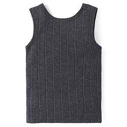 Babyhug Solid Full Sleeves Thermal Vests & Pant Set - Dark Grey