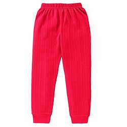 Babyhug Full Sleeves Pullover Thermal Vest & Pant Set with Solid Colour - Red