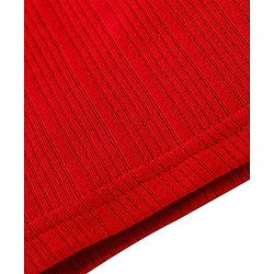 Babyhug Full Sleeves Pullover Thermal Vest & Pant Set with Solid Colour - Red