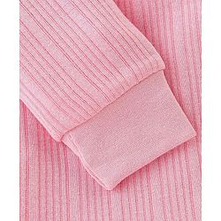 Babyhug Full Sleeves Solid Thermal Vests & Pant Set -Pink