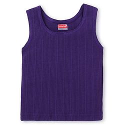 Babyhug  Full Sleeves Pullover Thermal Vest & Pant Solid Colour - Purple