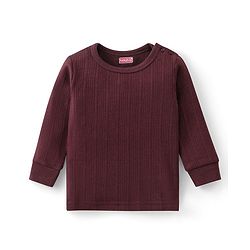 Babyhug Full Sleeves Thermal Innerwear Set - Maroon