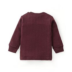 Babyhug Full Sleeves Thermal Innerwear Set - Maroon