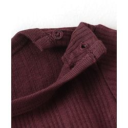 Babyhug Full Sleeves Thermal Innerwear Set - Maroon