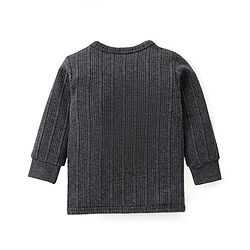 Babyhug Front Open Full Sleeves Thermal Vest Solid Colour Pack of 2- Dark & Light Grey