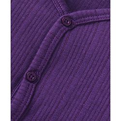 Babyhug Cotton Blend Full Sleeves Front Open Solid Color Thermal Wear Vests Pack Of 2 - Purple & Maroon