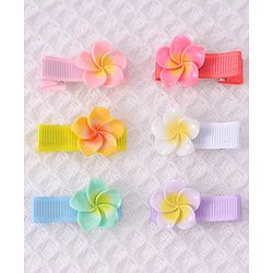 Babyhug Hair Pins And Clips With Floral Applique Free Size - Mulitcolor