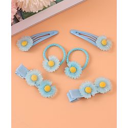 Babyhug  Free Size  Hair Pins & Clips  with Floral Applique - Blue