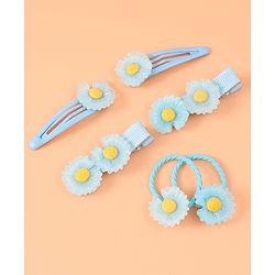 Babyhug  Free Size  Hair Pins & Clips  with Floral Applique - Blue