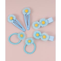Babyhug  Free Size  Hair Pins & Clips  with Floral Applique - Blue