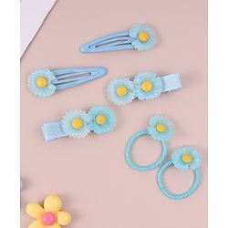 Babyhug  Free Size  Hair Pins & Clips  with Floral Applique - Blue