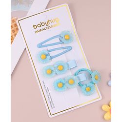 Babyhug  Free Size  Hair Pins & Clips  with Floral Applique - Blue
