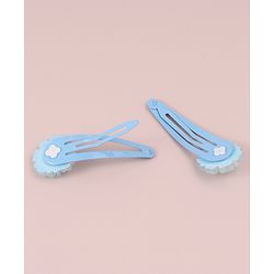 Babyhug  Free Size  Hair Pins & Clips  with Floral Applique - Blue