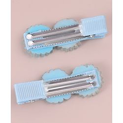 Babyhug  Free Size  Hair Pins & Clips  with Floral Applique - Blue
