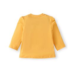 Babyhug Cotton Knit Full Sleeves Night Suit with Floral & Ladybug Print - Orange & Pink