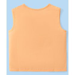 Babyhug 100% Cotton Knit Sleeveless Striped & Printed Set Of Vests Pack Of 3 - Multicolor