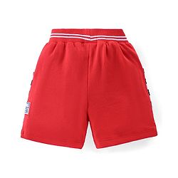 Babyhug Disney Cotton Knit Half Sleeves T-Shirt & Shorts Set With Cars Graphics - Red