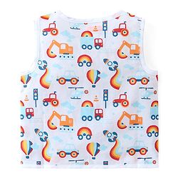 Babyhug 100% Cotton Woven Sleeveless Stripes & Printed Jhablas Pack Of 3 - Multicolor