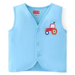 Babyhug 100% Cotton Woven Sleeveless Stripes & Printed Jhablas Pack Of 3 - Multicolor