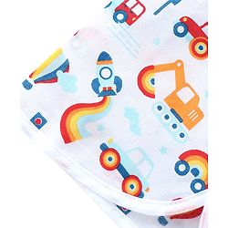 Babyhug 100% Cotton Woven Sleeveless Stripes & Printed Jhablas Pack Of 3 - Multicolor