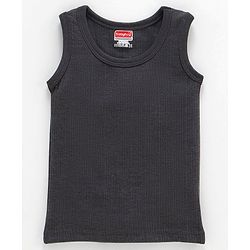 Babyhug Pull Over Sleeveless Solid Thermal Vest  - Dark Grey