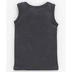 Babyhug Pull Over Sleeveless Solid Thermal Vest  - Dark Grey