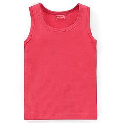 Babyhug Pull Over Sleeveless Thermal Vest Solid Colour - Coral