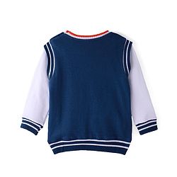 Babyhug Marvel Terry Knit Full Sleeves Sweatshirt with Avengers Graphics - Blue