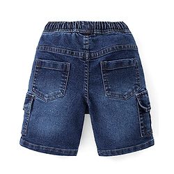 Babyhug Cotton Woven Half Sleeves Regular Collar Striped Shirt & Denim Shorts Set - Multicolor