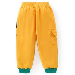 Babyhug Disney Cotton Knit Full Sleeves T-Shirt & Lounge Pants Set With Mickey Mouse Graphics - Yellow