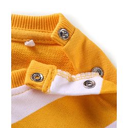Babyhug Disney Cotton Knit Full Sleeves T-Shirt & Lounge Pants Set With Mickey Mouse Graphics - Yellow
