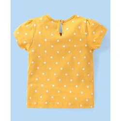 Babyhug Cotton Knit Half Sleeves T-Shirts with Floral & Polka Dots Print Pack of 3 - Multicolor