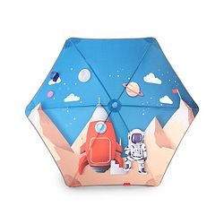 Babyhug Umbrella With Space Themed Print - Blue