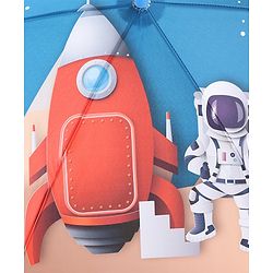 Babyhug Umbrella With Space Themed Print - Blue